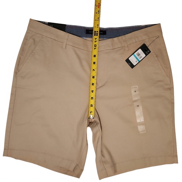 Women's Tommy Hilfiger Khaki 9" Hollywood Chino Shorts Size 16 - Picture 6 of 14